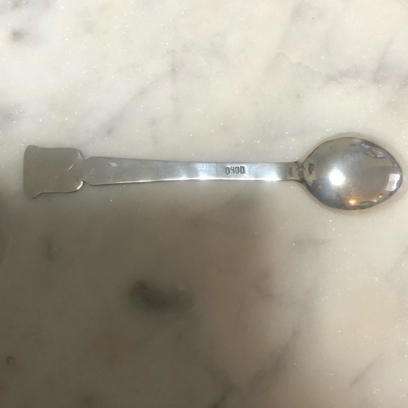 VTG 900 Silver Columbia Mini Souvenir Collectible Spoon Coffee Bean Eagle 4” - Picture 3 of 4